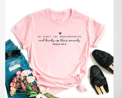 He Heals The Brokenhearted Graphic Tee