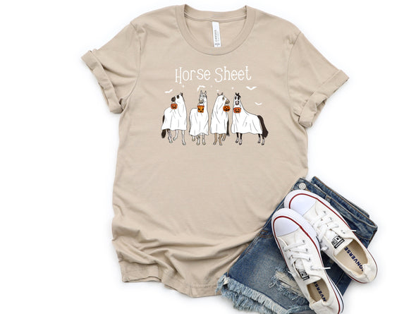 Horse Sheet Graphic Tee and Sweatshirt