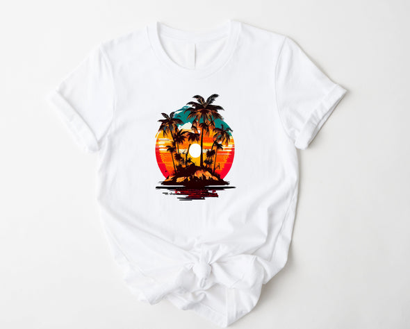 Island Sunset Graphic Tee