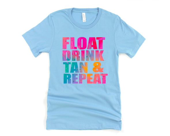 Float Drink Tan Repeat Graphic Tee