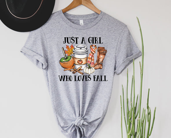 Just A Girl Who Loves Fall Graphic Tee