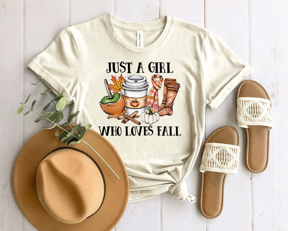 Just A Girl Who Loves Fall Graphic Tee