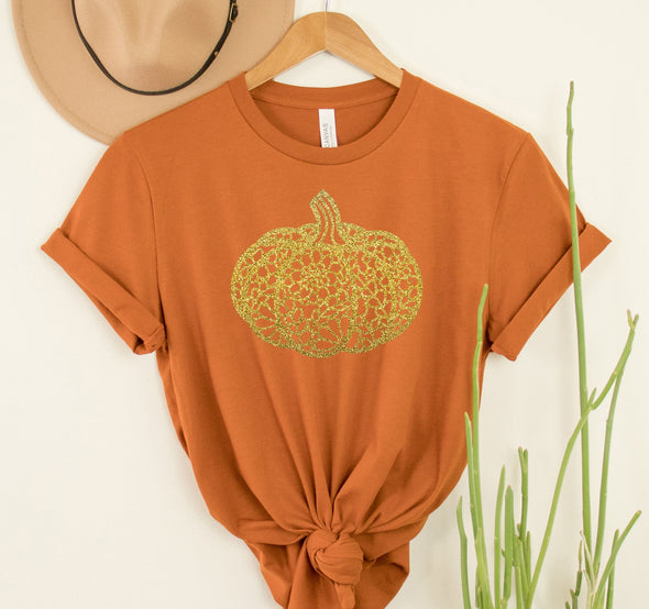 Lace Pumpkin Gold Graphic Tee