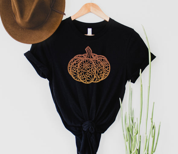 Lace Pumpkin - Orange Graphic Tee