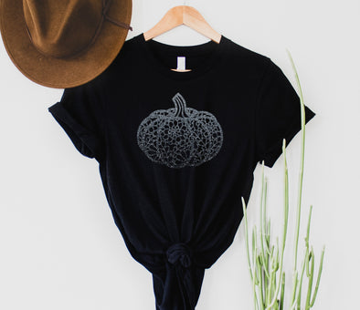 Lace Pumpkin - Grey Graphic Tee