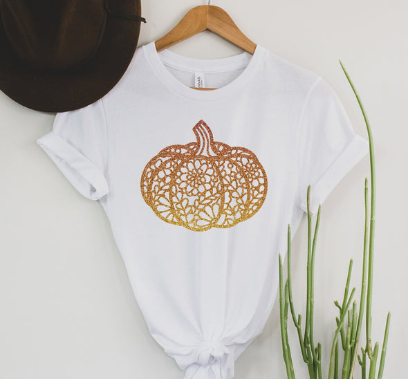 Lace Pumpkin - Orange Graphic Tee