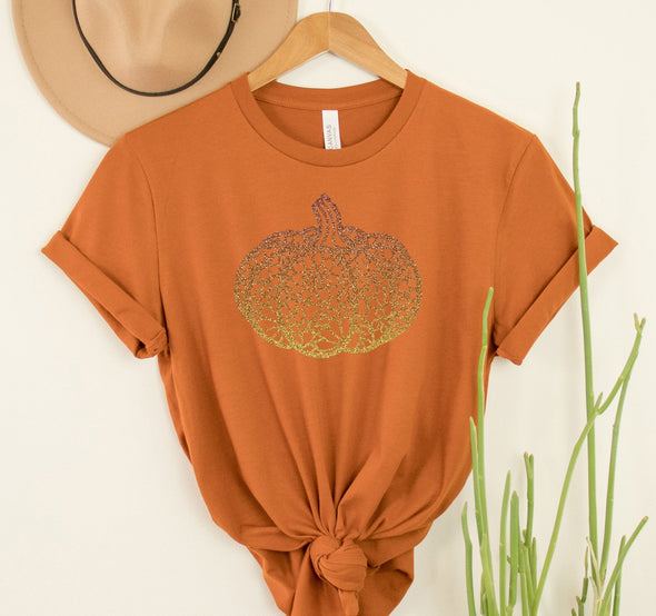 Lace Pumpkin - Orange Graphic Tee