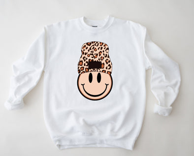 Leopard Smiles Graphic Tee and Sweatshirt