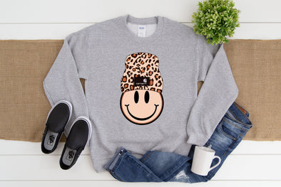 Leopard Smile Graphic Tee and Sweatshirt