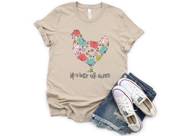 Life Is Better With Chickens Graphic Tee