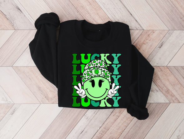 Lucky Smile Graphic Tee and Sweatshirt