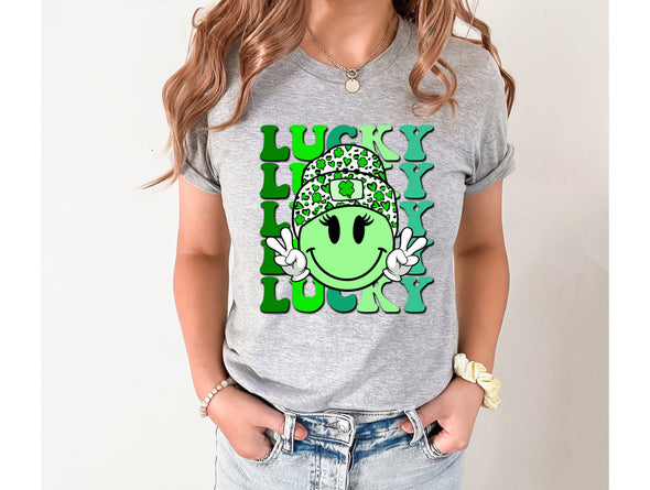 Lucky Smile Graphic Tee and Sweatshirt