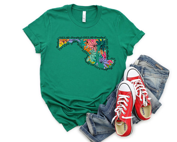 Maryland Floral Graphic Tee