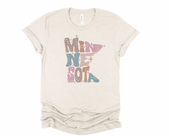 Pastel Minnesota Graphic Tee and Sweatshirt