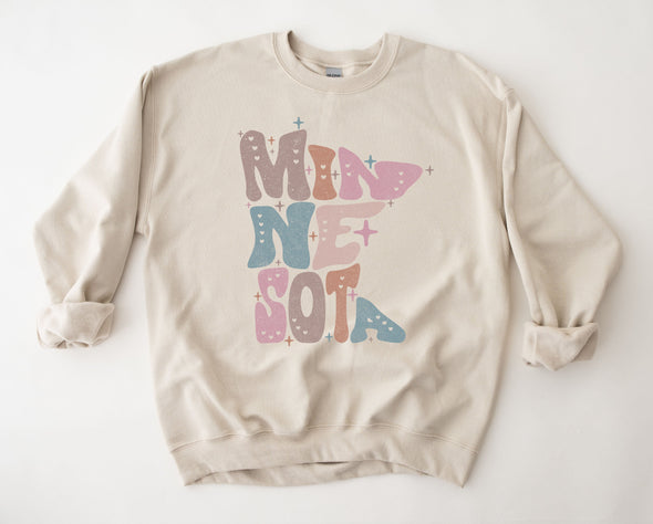 Pastel Minnesota Graphic Tee and Sweatshirt