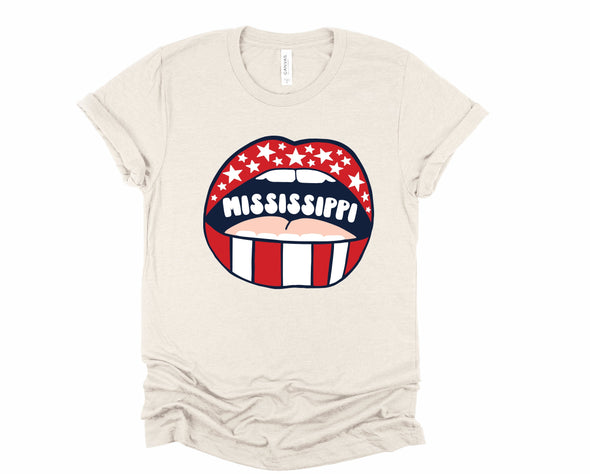 Mississippi Lips Graphic Tee and Sweatshirt