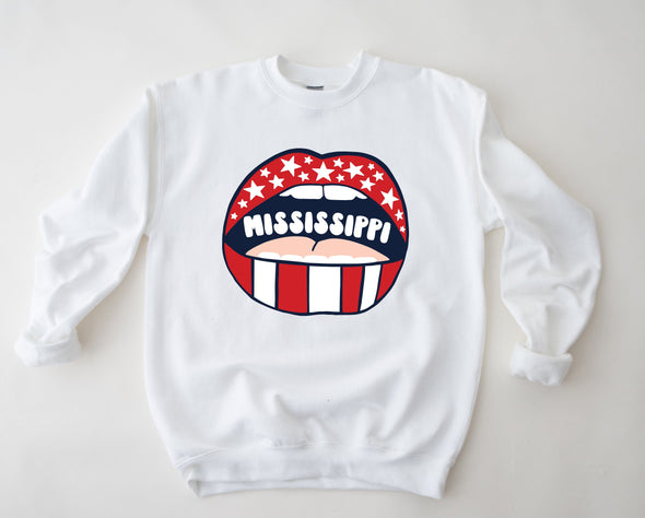 Mississippi Lips Graphic Tee and Sweatshirt