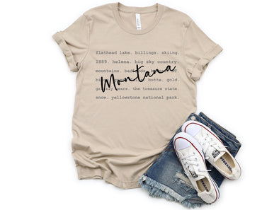 Montana Typography Graphic Tee and Sweatshirt