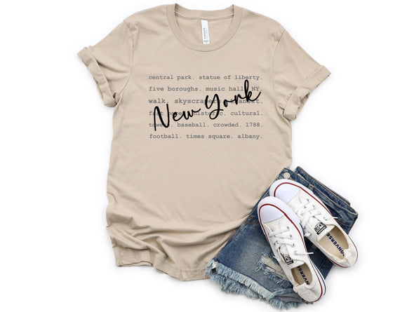 New York Typography Graphic Tee and Sweatshirt