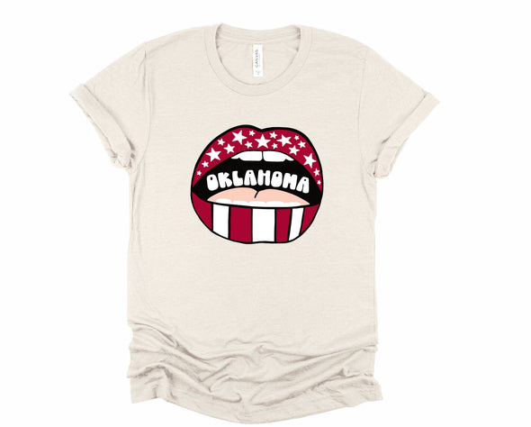 Oklahoma Lips Graphic Tee and Sweatshirt