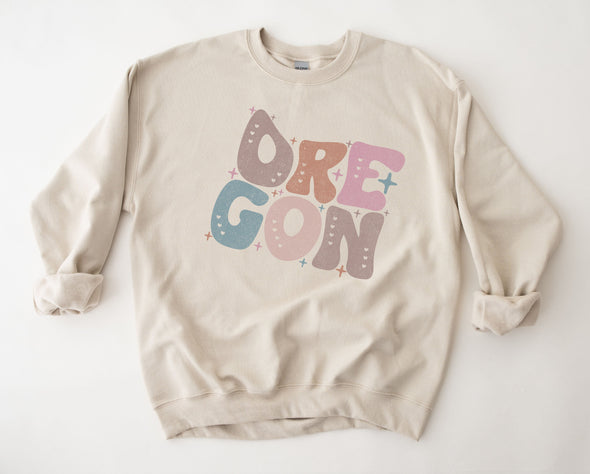 Pastel Oregon Graphic Tee and Sweatshirt