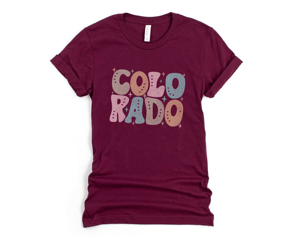 Pastel Colorado Graphic Tee and Sweatshirt