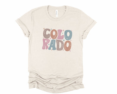 Pastel Colorado Graphic Tee and Sweatshirt