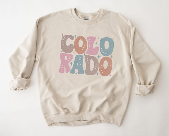 Pastel Colorado Graphic Tee and Sweatshirt