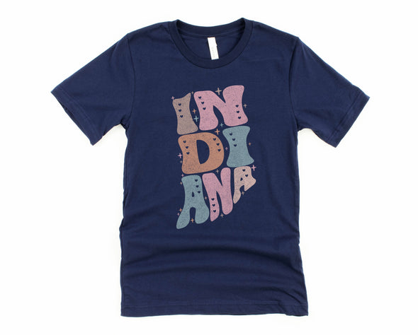 Pastel Indiana Graphic Tee and Sweatshirt