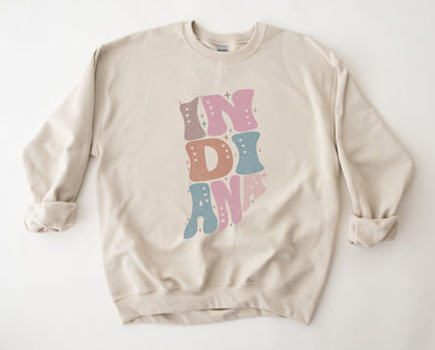 Pastel Indiana Graphic Tee and Sweatshirt