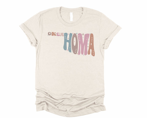 Pastel Oklahoma Graphic Tee and Sweatshirt