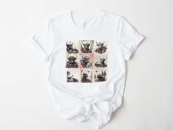 Patchwork Cow Graphic Tee