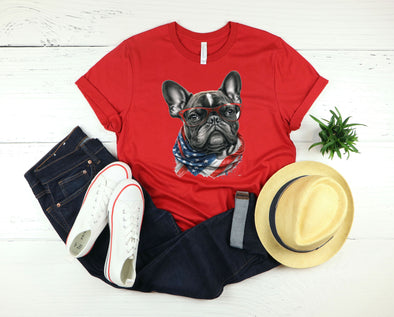 Patriotic Frenchie Graphic Tee