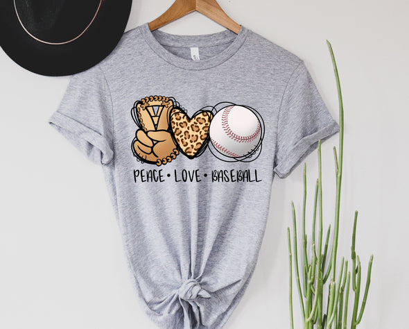 Peace Love Baseball Graphic Tee