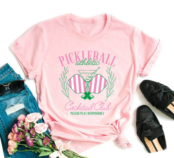 Pickleball Cocktail Club Graphic Tee