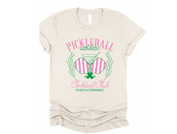 Pickleball Cocktail Club Graphic Tee