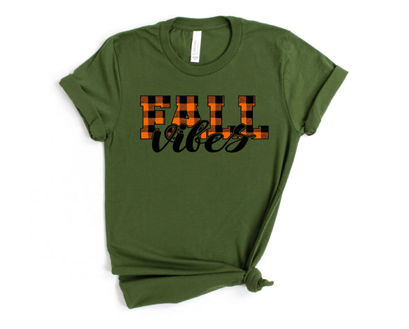 Plaid Fall Vibes Graphic Tee