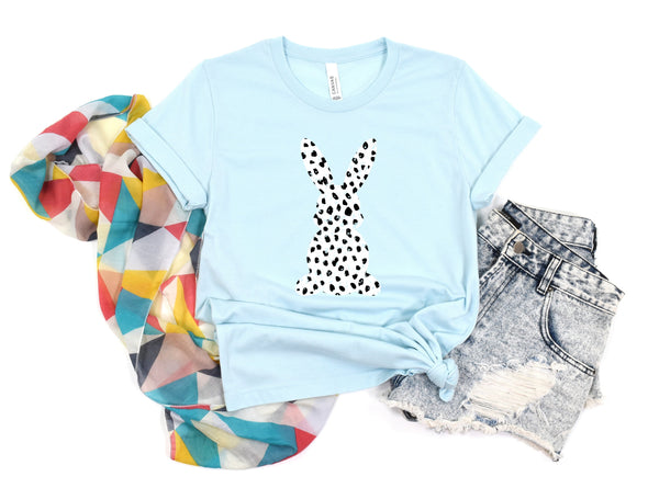 Polkadot Bunny Graphic Tee and Sweatshirt