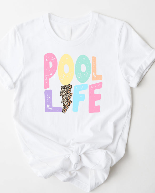 Pool Life Lightening Graphic Tee