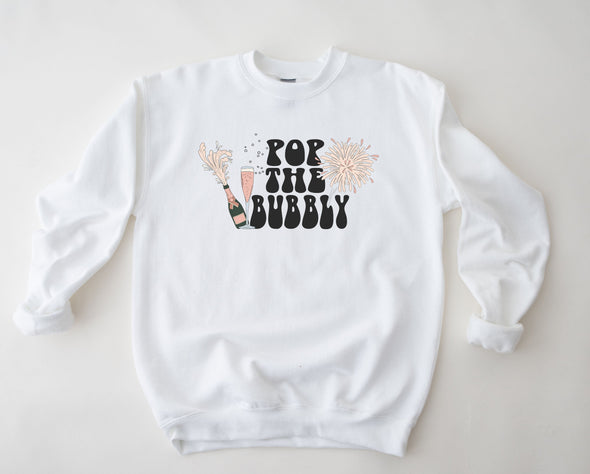 Pop The Bubbly Graphic Tee and Sweatshirt