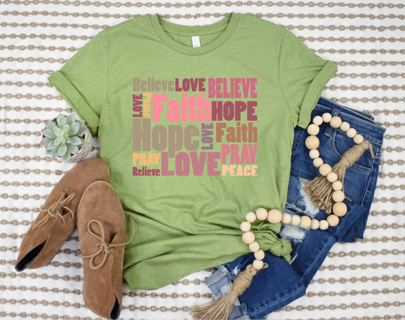 Pray Believe Faith Graphic Tee