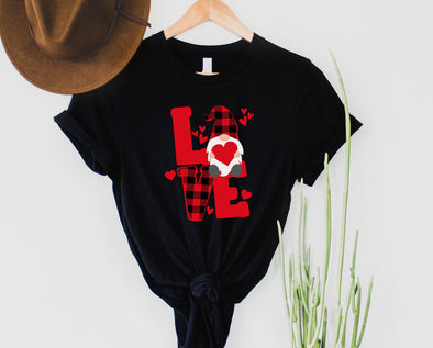 Red Love Gnome Graphic Tee