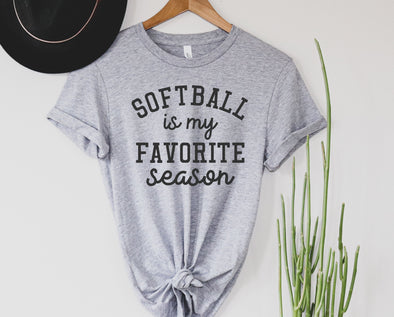 Softball Is My Favorite Season Graphic Tee