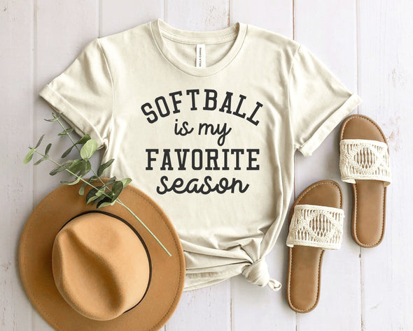 Softball Is My Favorite Season Graphic Tee