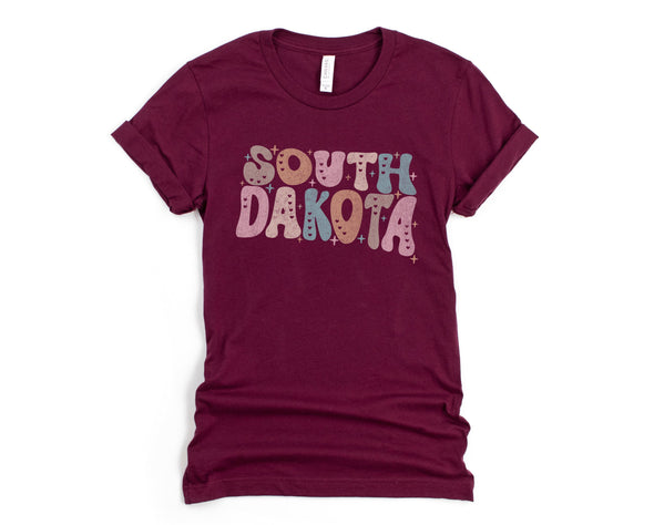 Pastel South Dakota Graphic Tee and Sweatshirt