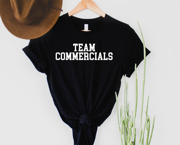 Team Commercials Graphic Tee and Sweatshirt