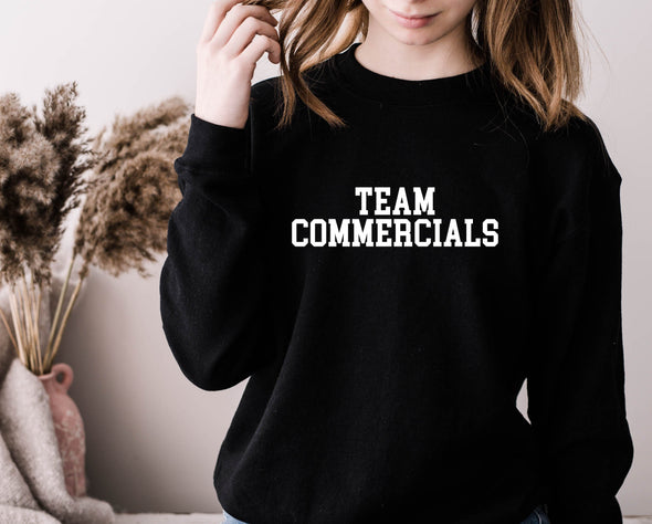 Team Commercials Graphic Tee and Sweatshirt