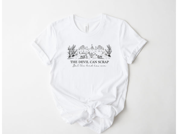 The Devil Can Scrap Graphic Tee and Sweatshirt