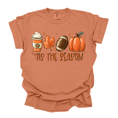Fall Football Tis The Season Graphic Tee