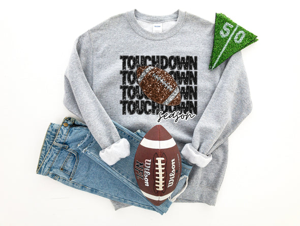 Touchdown Bling Graphic Tee and Sweatshirt